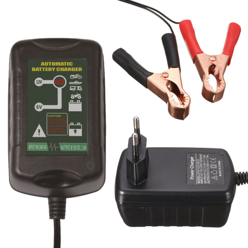 Kurşun Asit Akü için 6V / 12V 1.5Amp Akıllı Elektrikli Bisiklet Araç Akü Şarj Cihazı